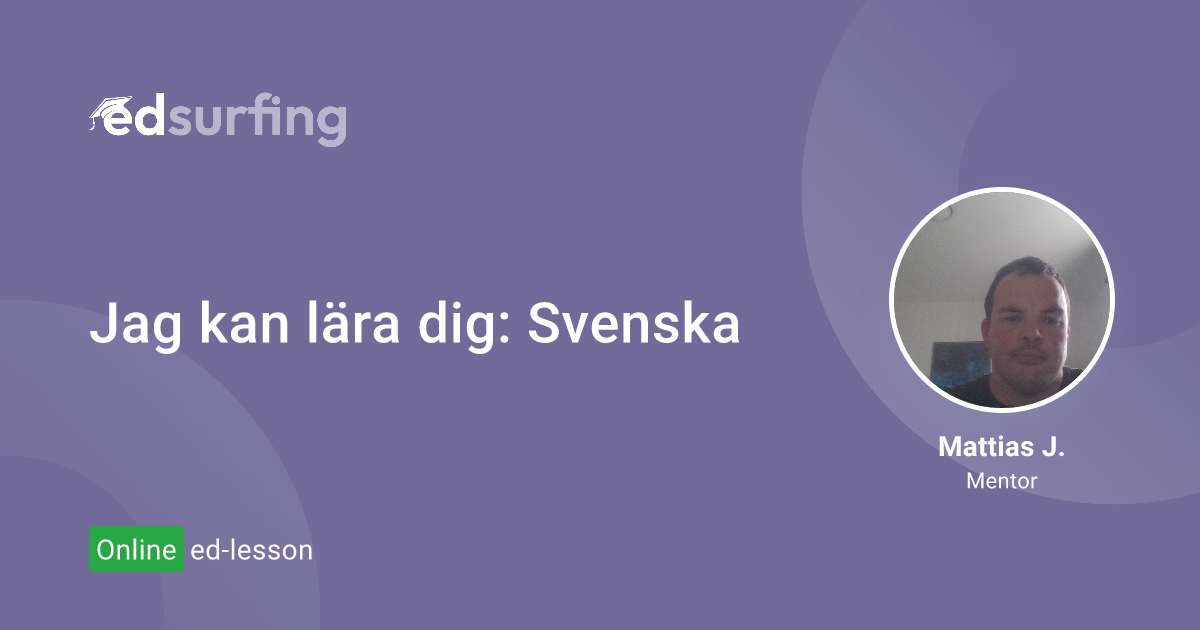 I teach: Svenska - edsurfing