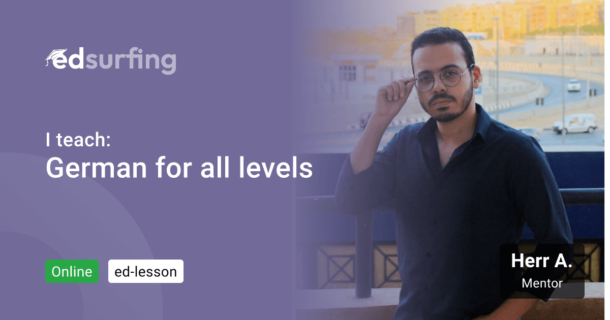 Learn German for all levels with Herr A. - edsurfing